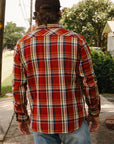 Heavy Flannel Shirt- Red and Orange (502553)
