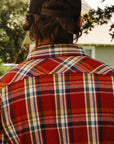 Heavy Flannel Shirt- Red and Orange (502553)