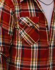 Heavy Flannel Shirt- Red and Orange (502553)