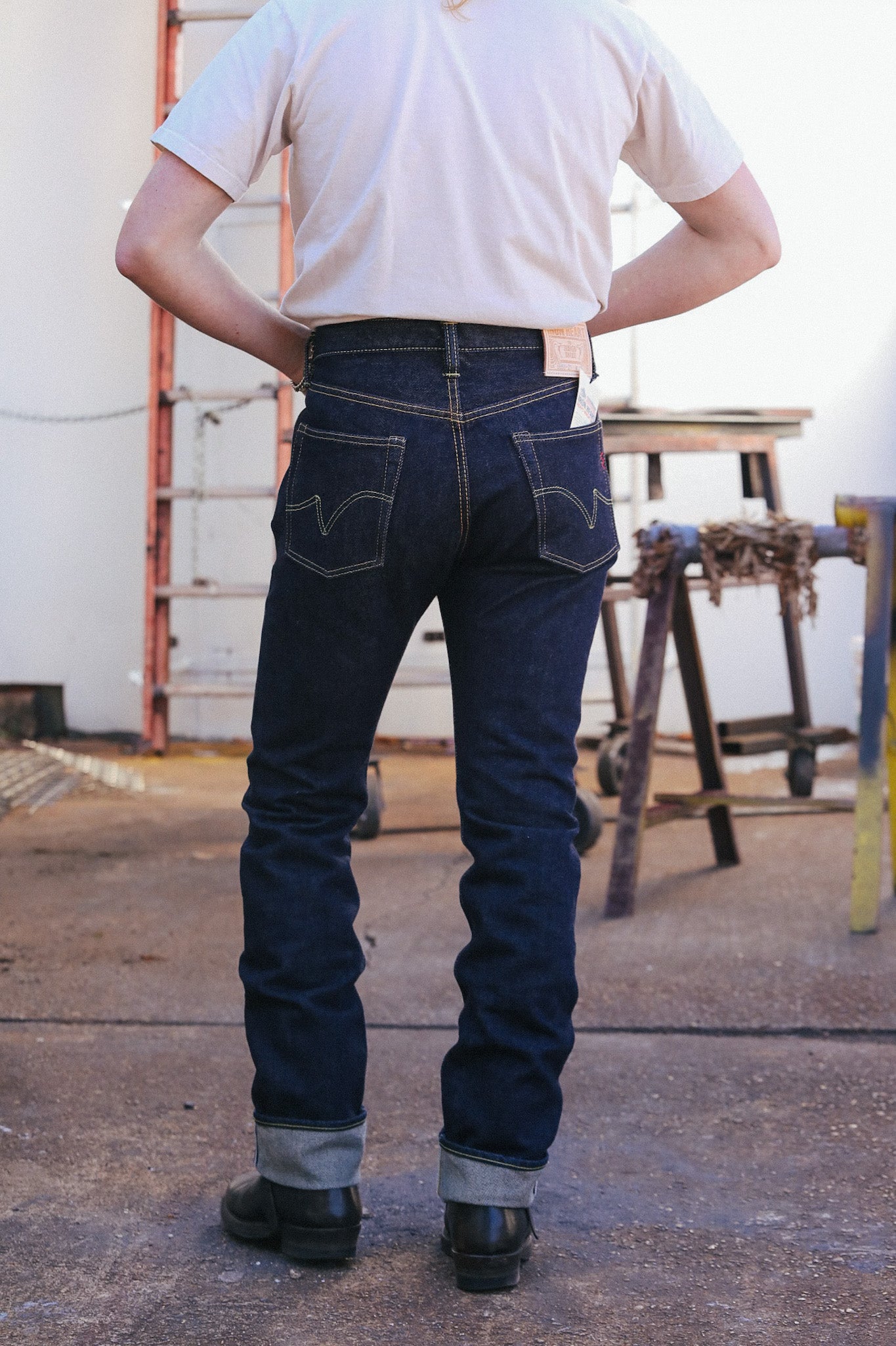 555-01 Iron Heart 21 Oz Selvedge Denim Super Slim Jeans - Indigo