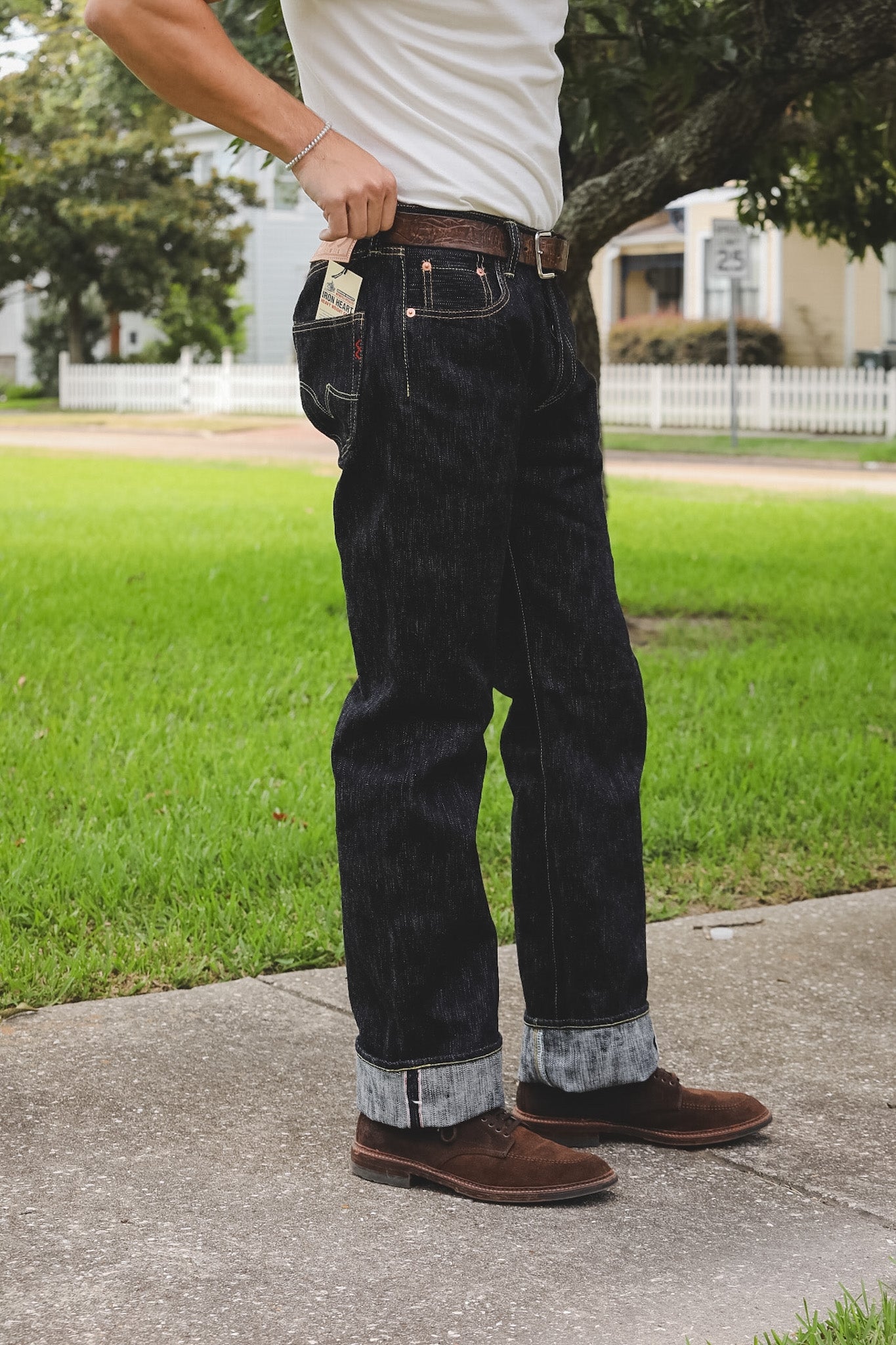 IH-634S-SLB Iron Heart 16oz Slubby Selvedge Denim Straight Cut