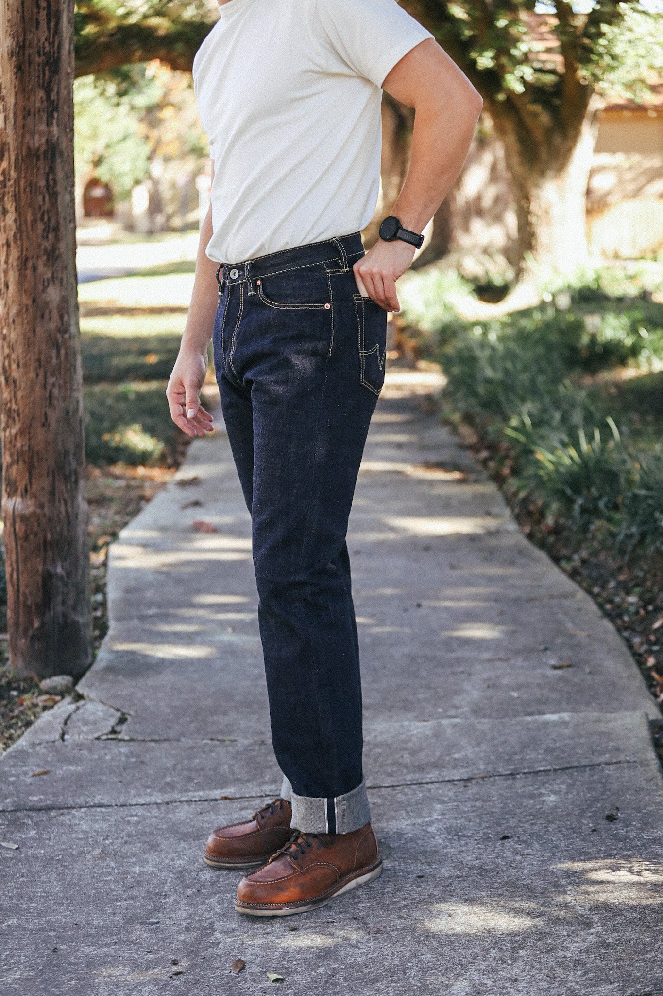 IH-888N 17oz Selvedge Denim Medium/High Rise Tapered Cut Jeans