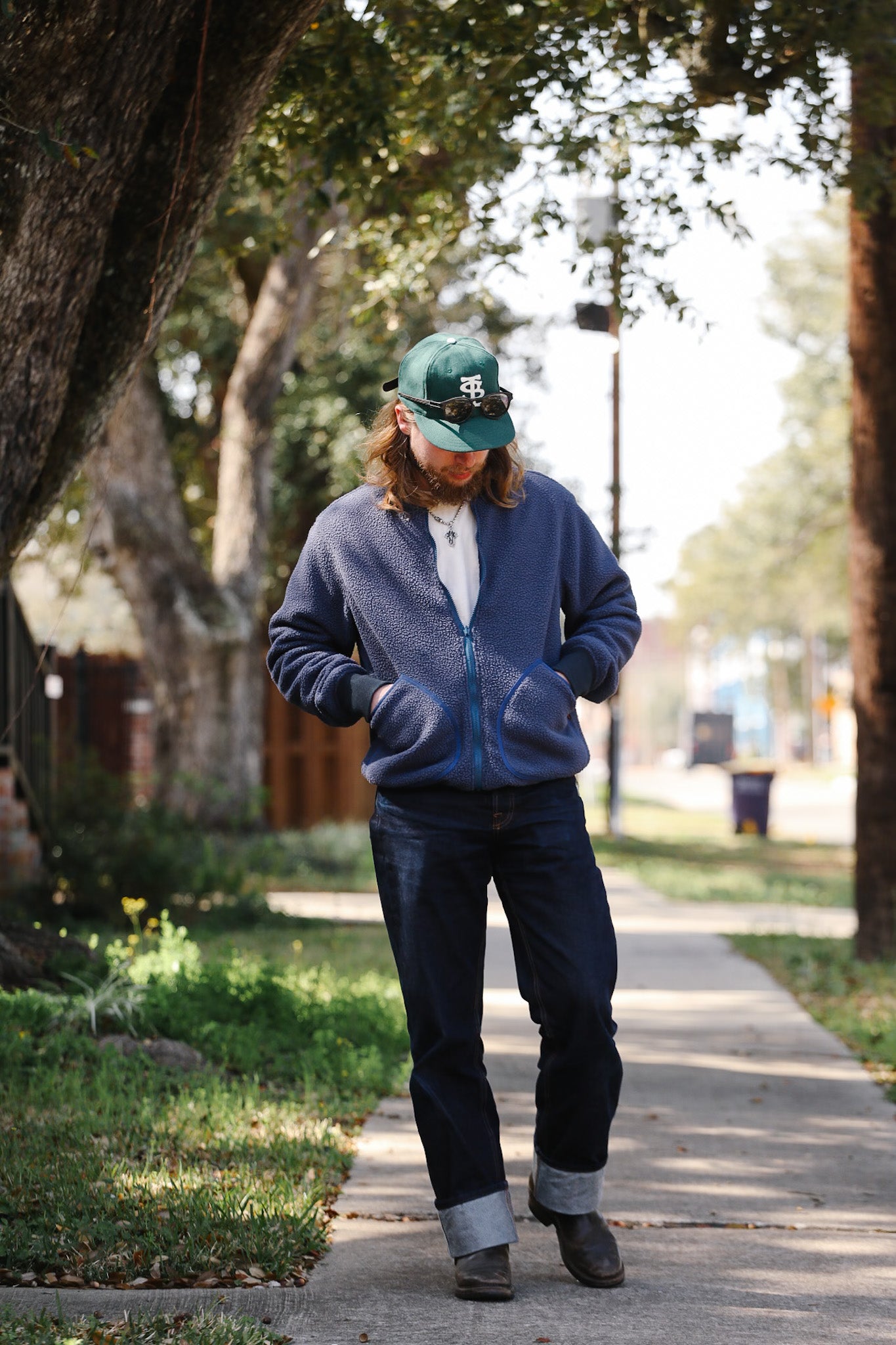 IHJ-157-NAV Iron Heart Reversible Fleece Jacket - Navy – Iron Shop