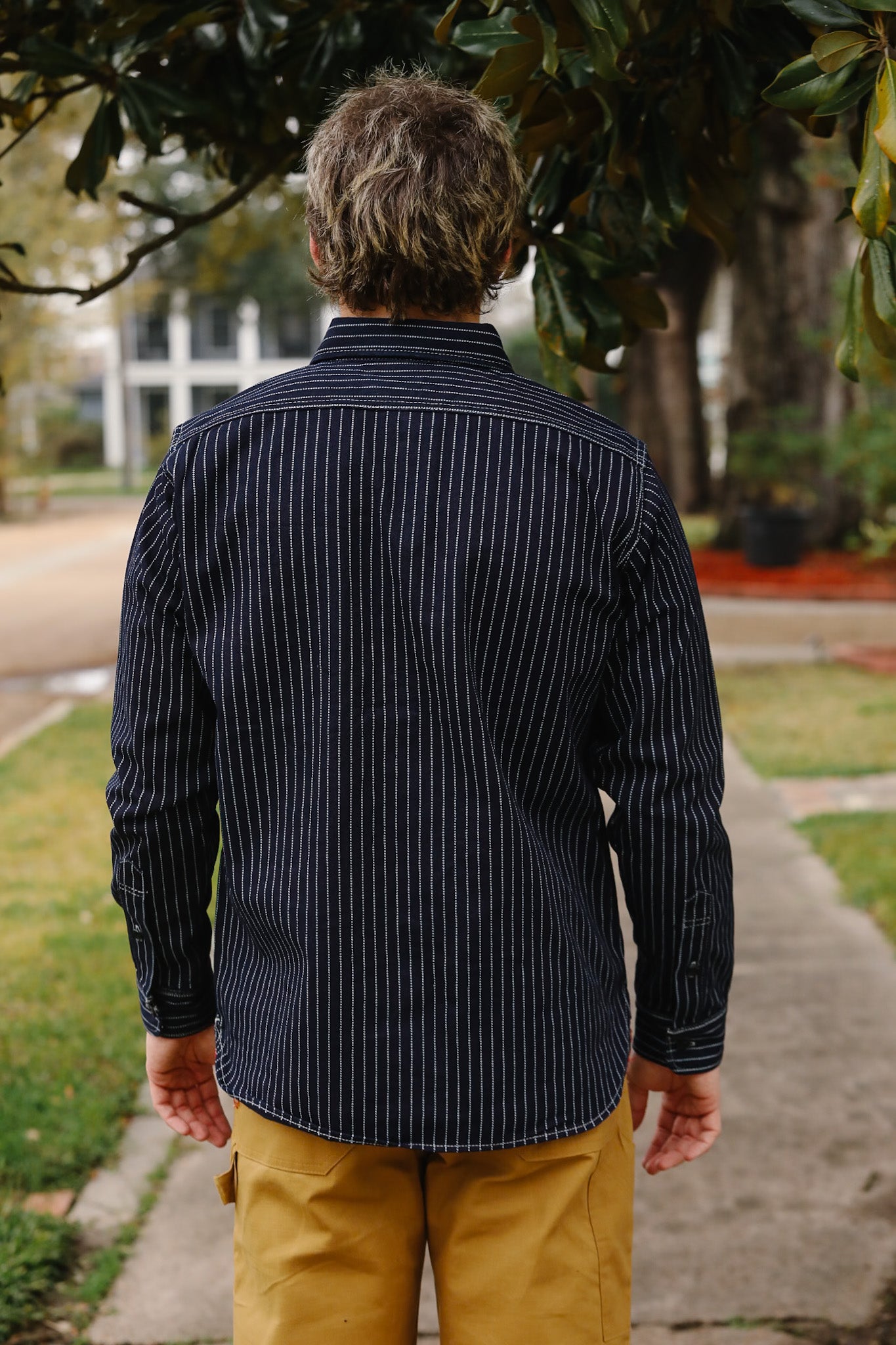 IHSH-266-IND 12oz Wabash Work Shirt - Indigo With Black Buttons