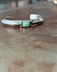 Turquoise Stamped Triangle Cuff