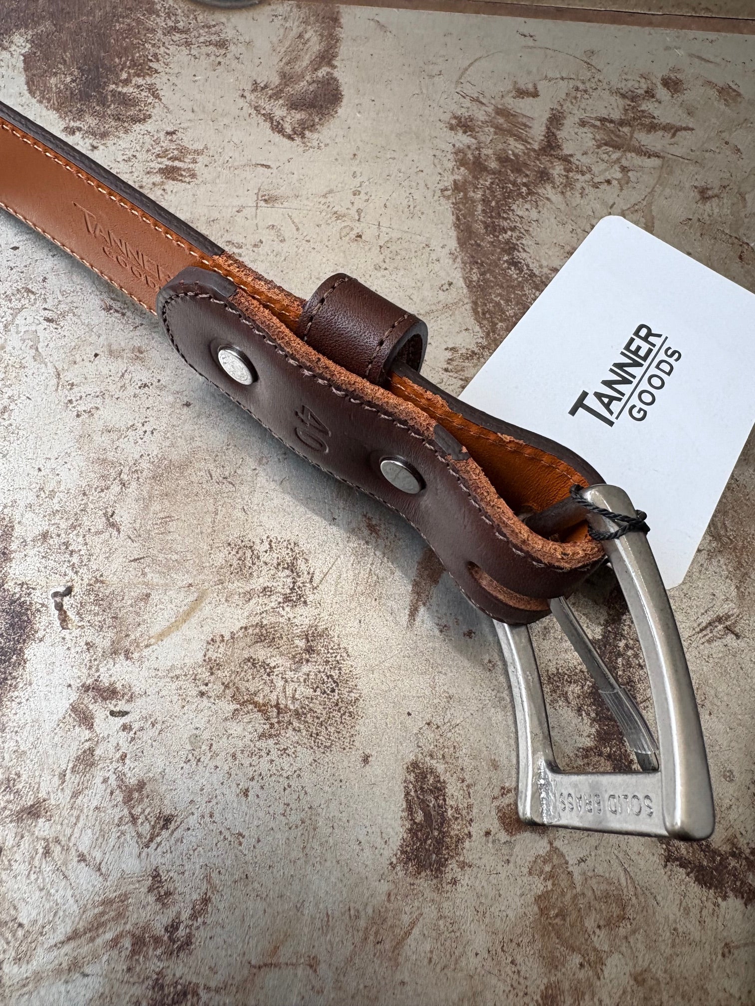 Dress Belt - Size 40- Cognac (Scratch N' Dent)