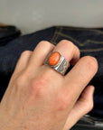 Signature Single Oval Coral Ring