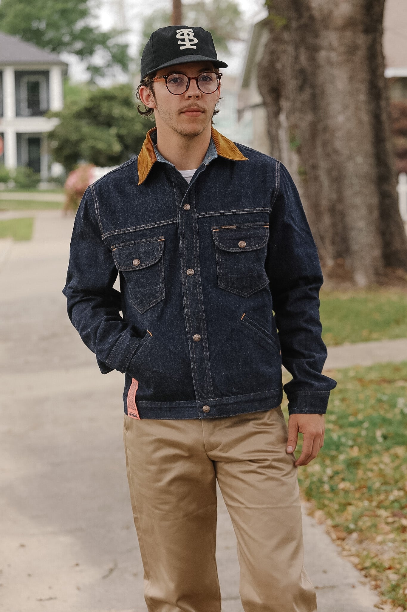 Indigofera Fargo Quarter Jacket- Vintage 70s Denim/ Soaked – Iron 