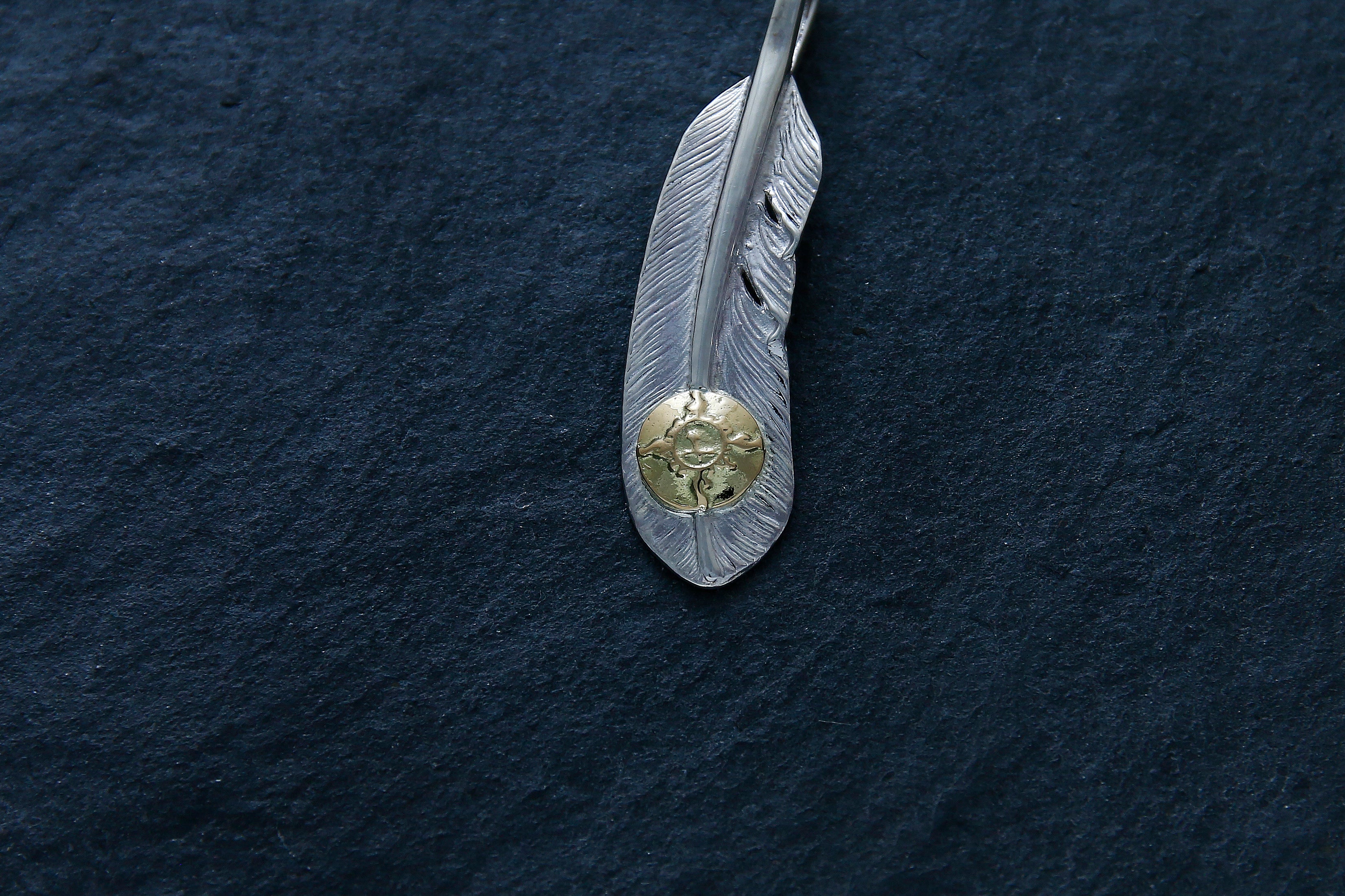 FIRST ARROW'S P-005R K18メタル フェザー ペンダント S P-005R First Arrow's Feather Pendant with K18- S – Iron Shop