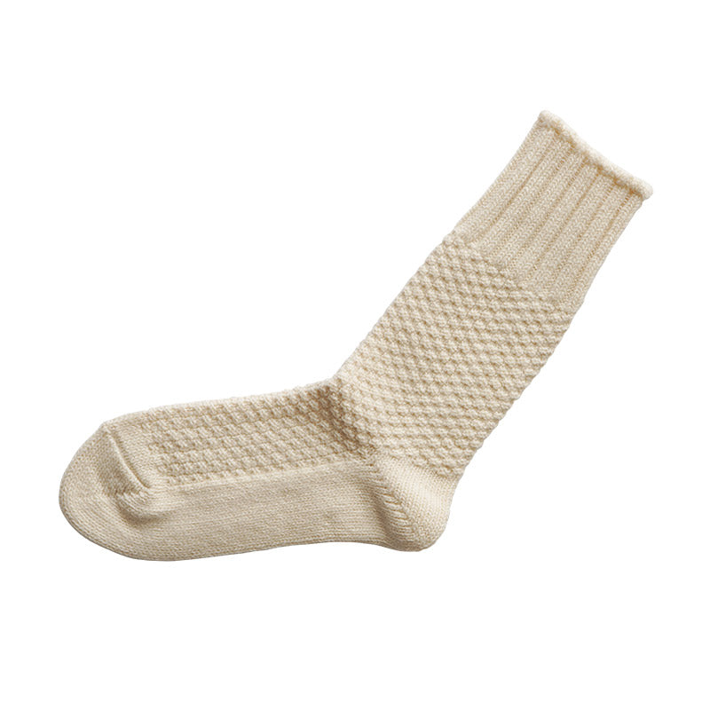 Wool Cotton Boot Socks - Ivory
