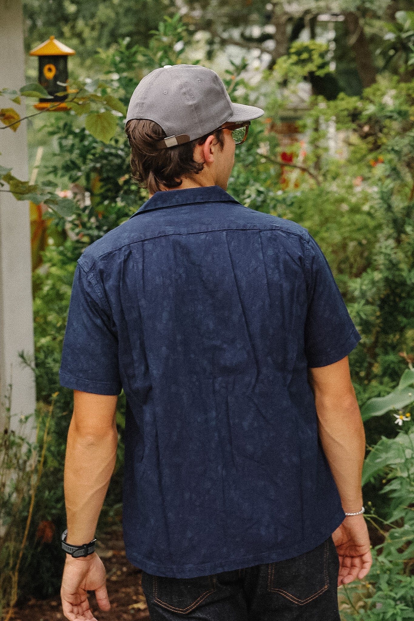 トップス FROM JAPAN Pure Blue Japan 2241-1 Organic Cotton Paisley Jacquard Open Collar