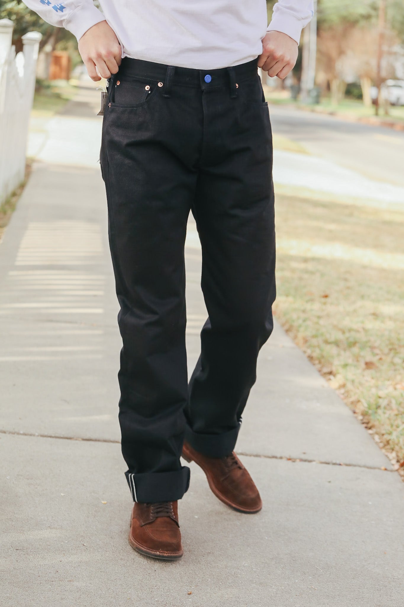 ホ*ド様 blackbarrett acrylic coating denim S0510XX-BOB Aoki Tachikage 15oz- Black-on-Blue 510 model – Iron