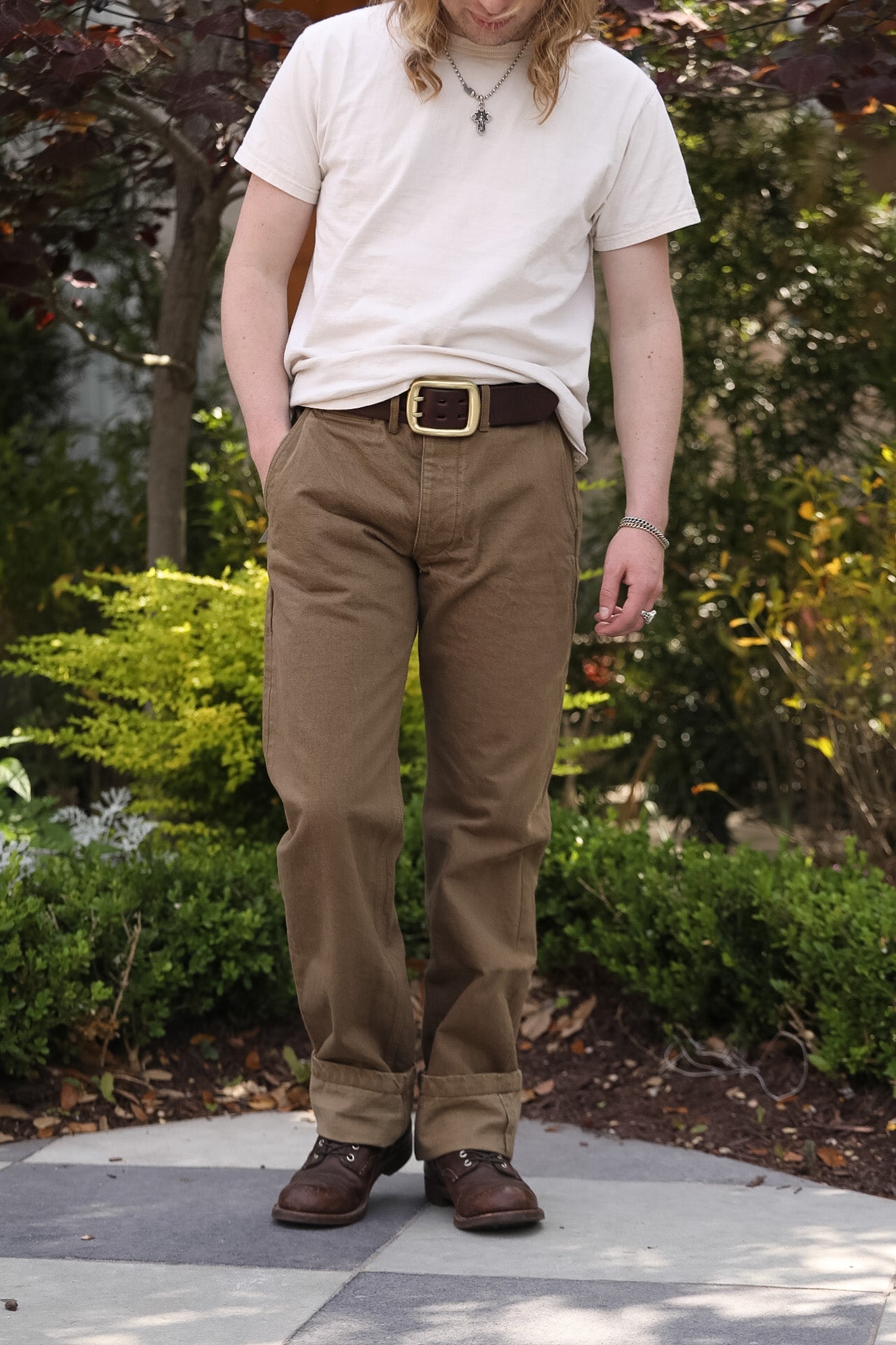 SJ42CP Samurai Heavy Chino Trousers- Khaki – Iron Shop Provisions