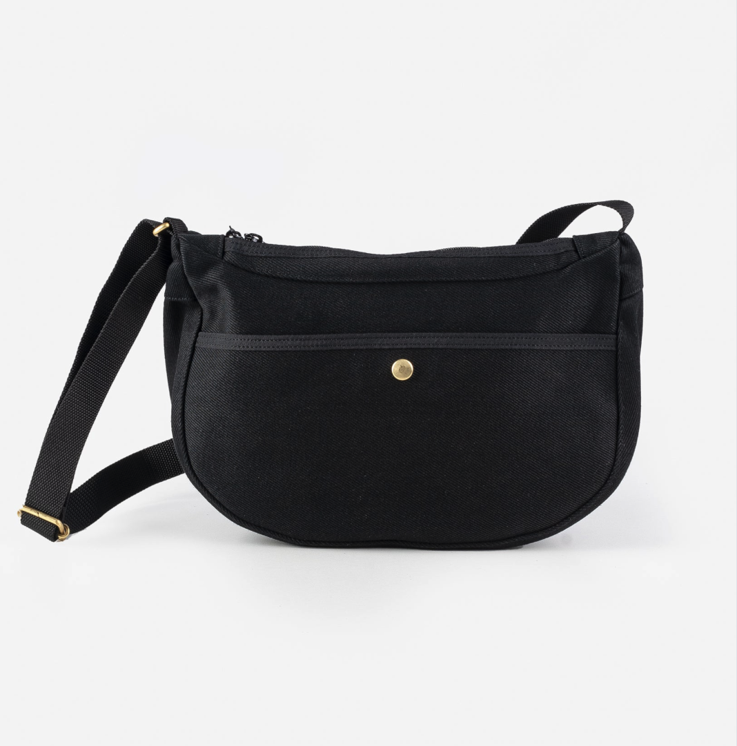 IHE-19-BLK 21oz Denim Small Shoulder Bag - Black – Iron Shop