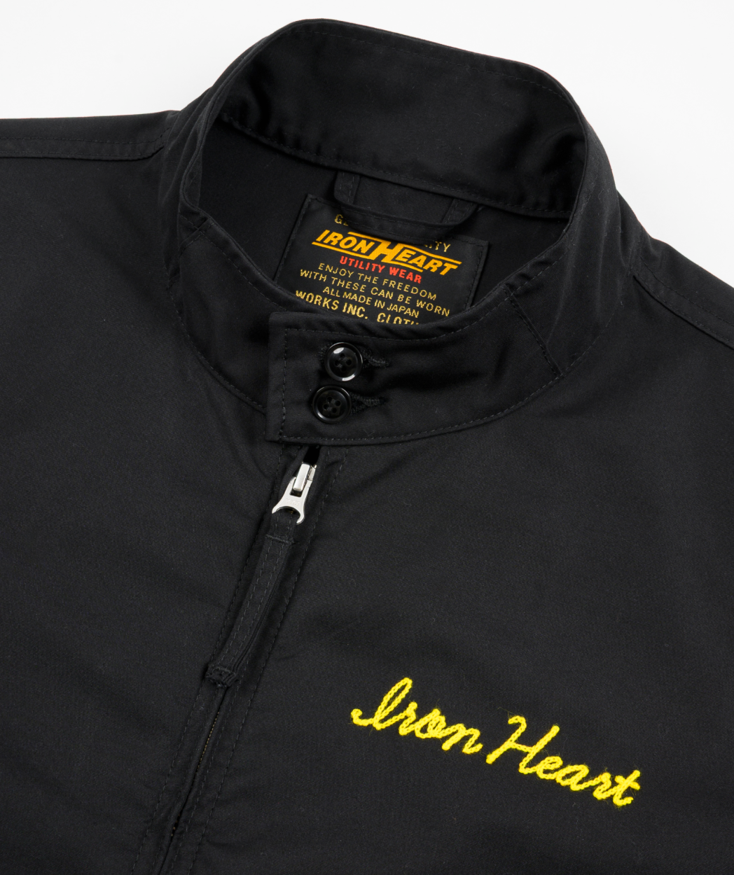 IHJ-166-BLK Iron Heart 5.3oz Water Repellent Drizzler Jacket