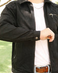 Single Riders Jacket With Collar- Black (R901-S)