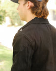 Single Riders Jacket With Collar- Black (R901-S)