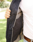 Single Riders Jacket With Collar- Indigo (R901-S)