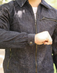 Single Riders Jacket With Collar- Indigo (R901-S)