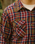 Slubby Flannel Shirt- Red (502554)