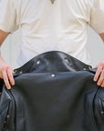 Sumi Dyed Double Riders Jacket- Saddle Dyed Horsehide Black (SHR-58)