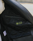 Sumi Dyed Double Riders Jacket- Saddle Dyed Horsehide Black (SHR-58)