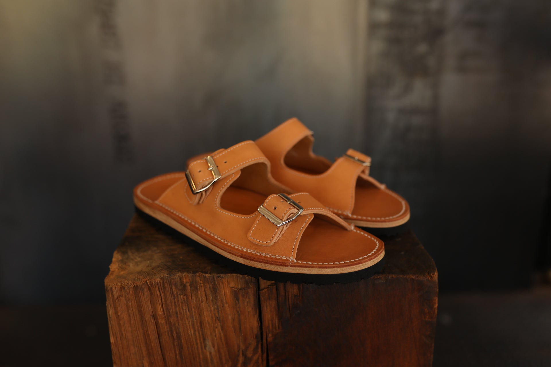 Two Strap Sandal- NY Camel