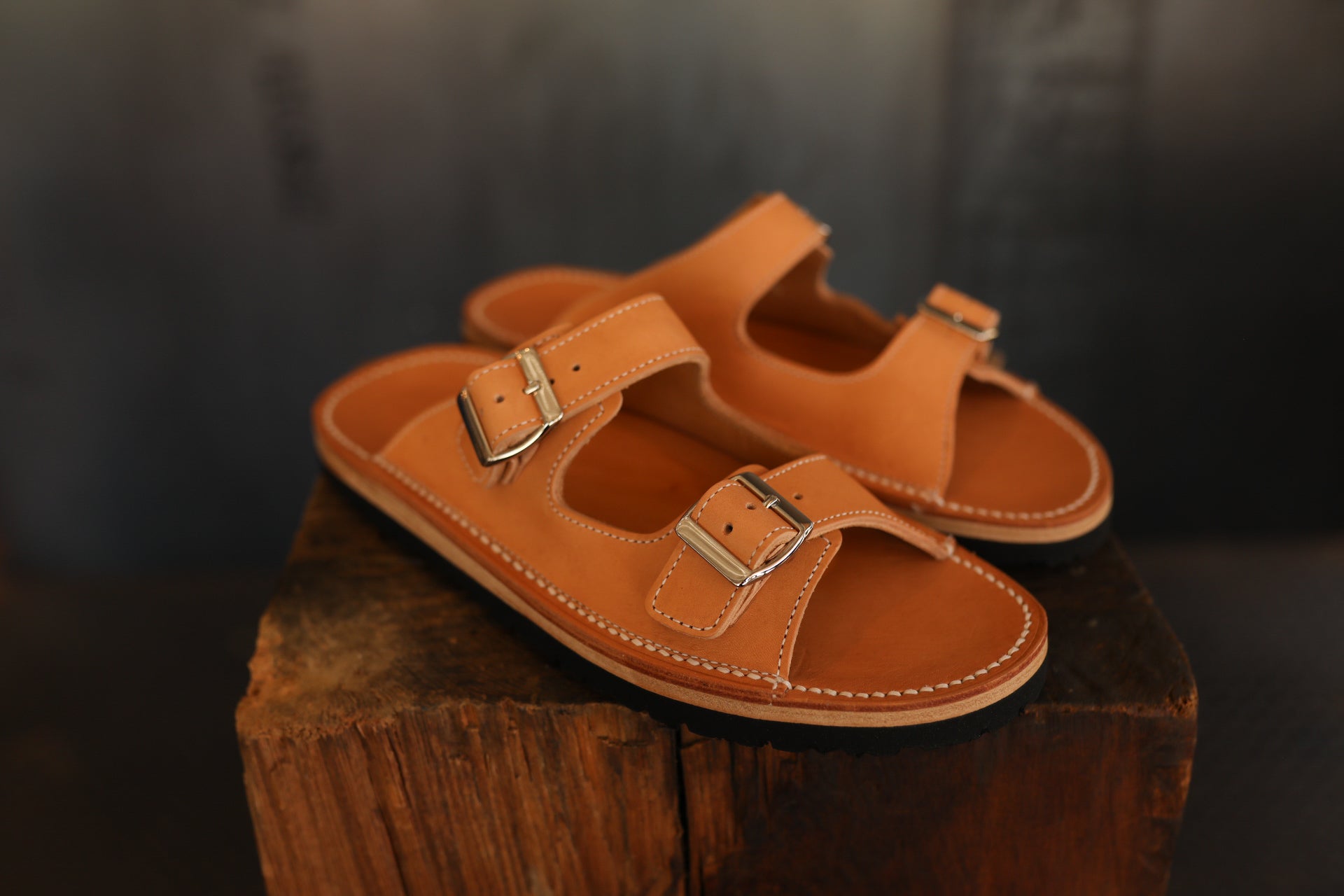 Two Strap Sandal- NY Camel