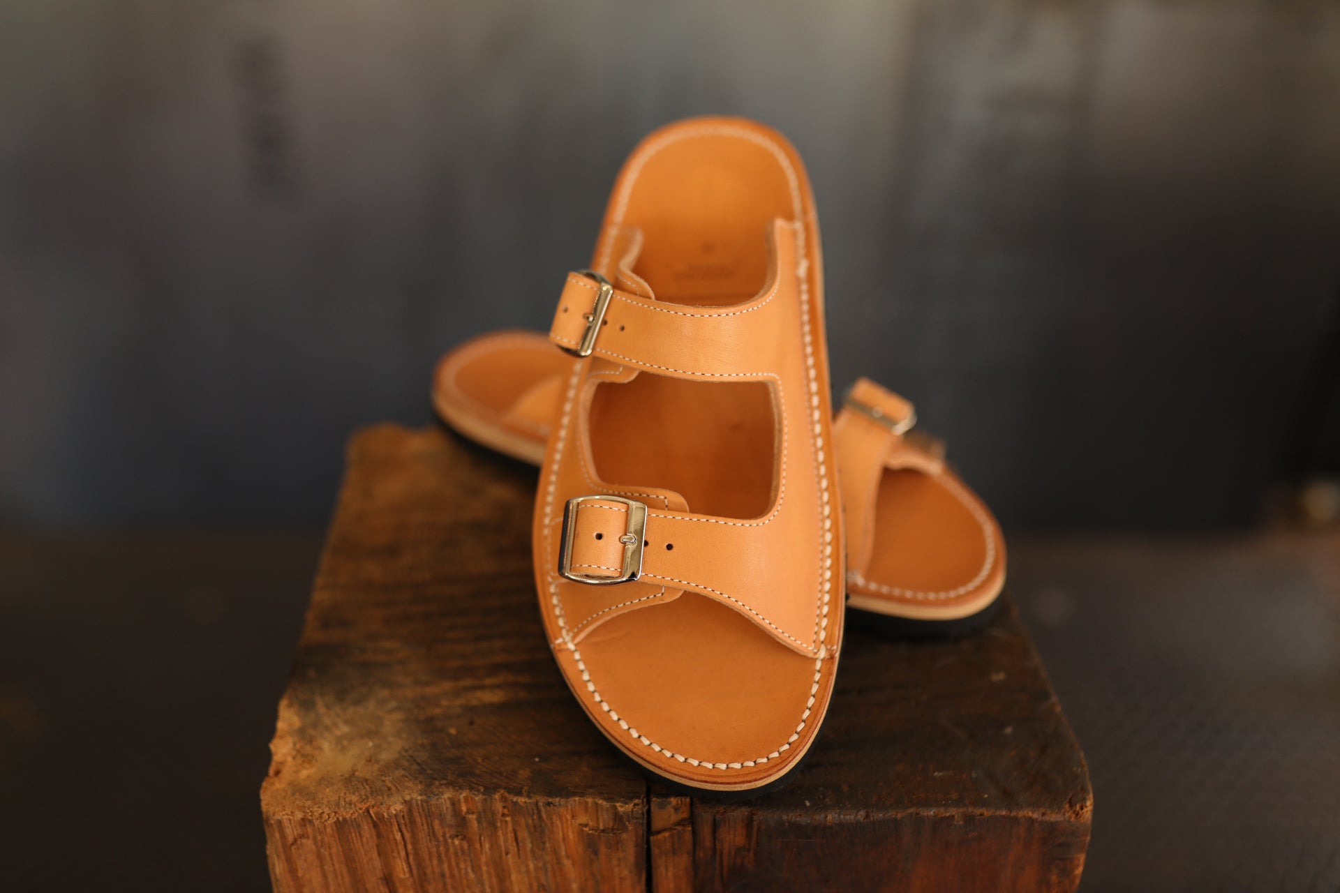 Two Strap Sandal- NY Camel