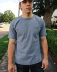 "Upcycle" Recycled Cotton Pocket Tee- Indigo (8158)