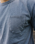 "Upcycle" Recycled Cotton Pocket Tee- Indigo (8158)