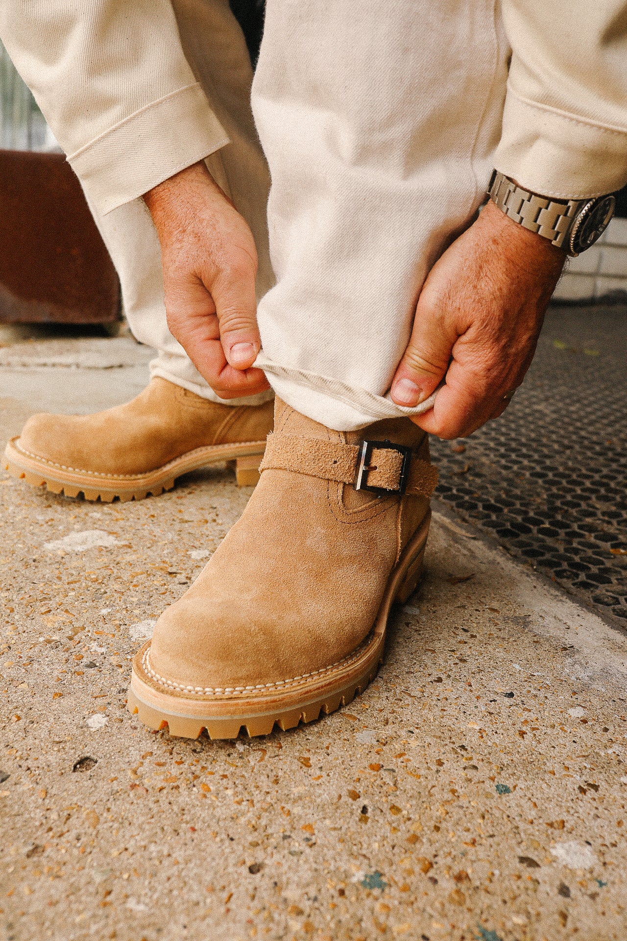 Wesco X ISP Boss Engineer Boot- Burlap Roughout