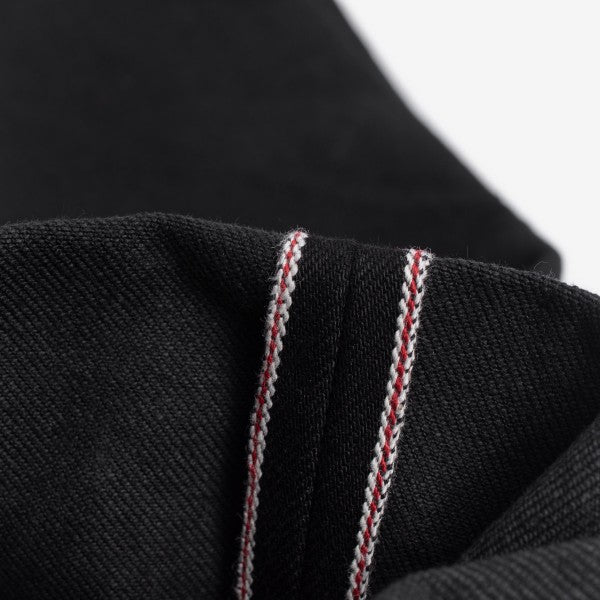 14oz Selvedge Denim Slim Tapered Cut Jeans - Black/Black IH-777S-142bb