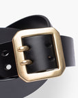 OGL Double Prong Garrison Buckle Leather Belt - Black OGL-BELT-FULL-DPGAR-BLK
