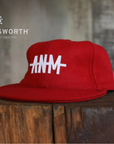 Vintage Unstructured Hainsworth Wool Cap- ANM/Red