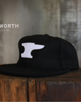 Vintage Unstructured Hainsworth Wool Cap- Anvil/Black