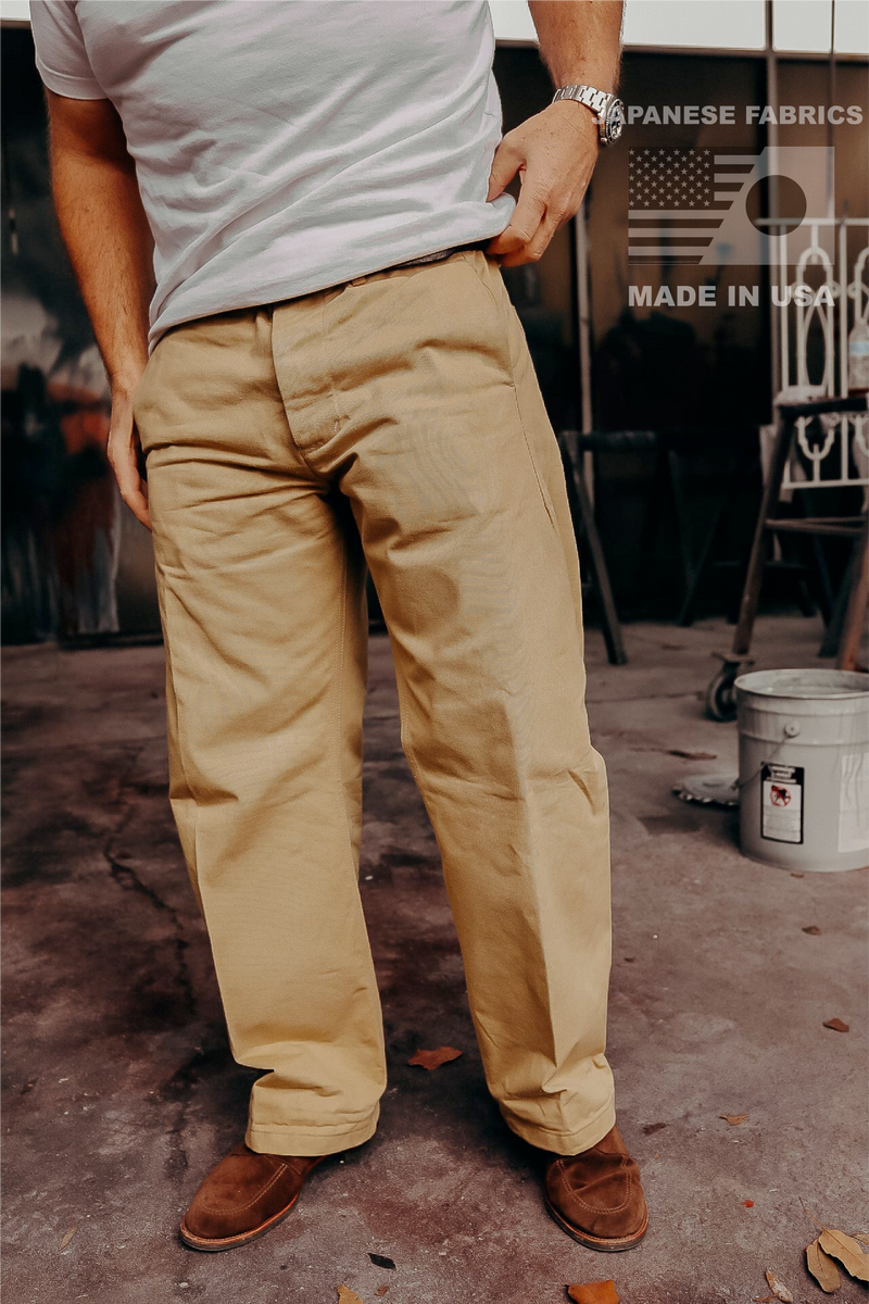 TUKI／0122 MILITARY CHINOS／ベージュ／4 Izzue IZ-X04 Army Chino Pants Mens 32x28 Beige Military