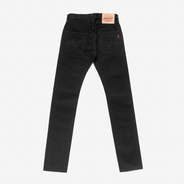 14oz Selvedge Denim Slim Tapered Cut Jeans - Black/Black IH-777S-142bb