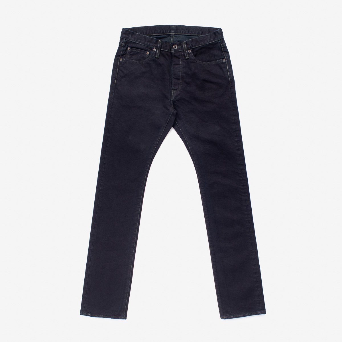 16oz Slubby Selvedge Denim Super Slim Cut Jeans - Indigo Overdyed Black IH-555S-SLBod