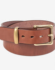 Heavy Duty "Tochigi" Leather Belt - Brown (B-GRADE)-size M