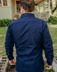 10oz Selvedge Denim Work Shirt - Indigo Overdyed Blue