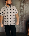 Leisure Shirt - White Embroidered Tencel