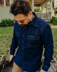 10oz Selvedge Denim Work Shirt - Indigo Overdyed Blue