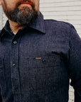 10oz Selvedge Denim Work Shirt - Indigo New IHSH-351-IND
