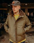Oiled Whipcord N1 Deck Jacket - Olive