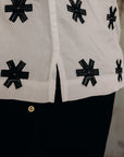 Leisure Shirt - White Embroidered Tencel