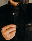16oz Non-Selvedge Denim Western Shirt - Superblack (Fades To Grey)