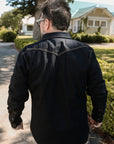 12oz Selvedge Denim Western Shirt - Indigo Overdyed Black IHSH-33-OD