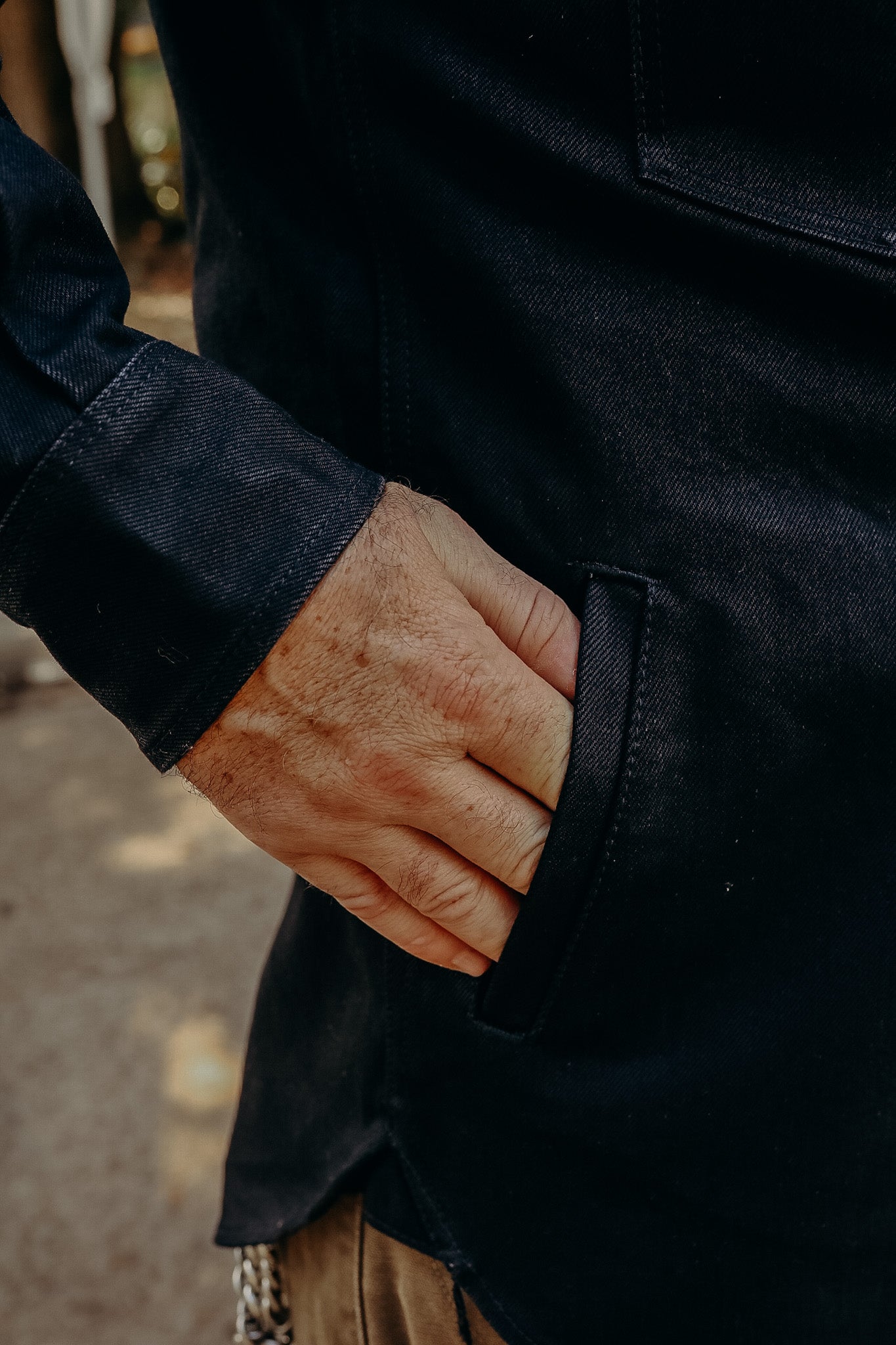 16oz Denim CPO Shirt - Superblack (Fades To Grey) Non-Selvedge IHSH-362-BLK