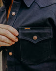 16oz Non-Selvedge Denim CPO Shirt - Superblack (Fades To Grey)